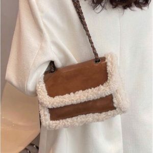 Shein Brown Shearling Purse